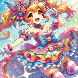 着せ替え衣装を楽しんでいる少女