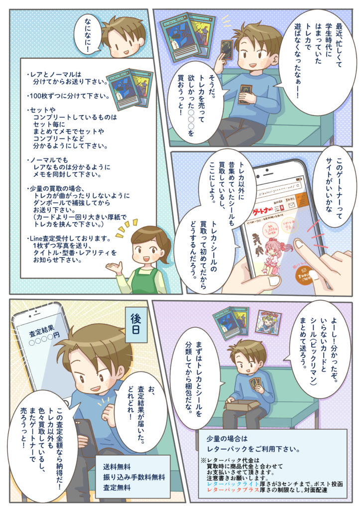 シール　買取　漫画広告　ゲートナー