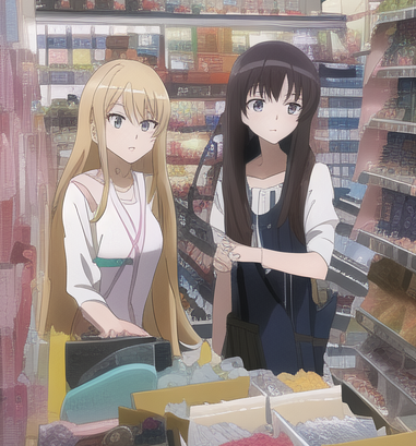 グッズショップにいる女性たち