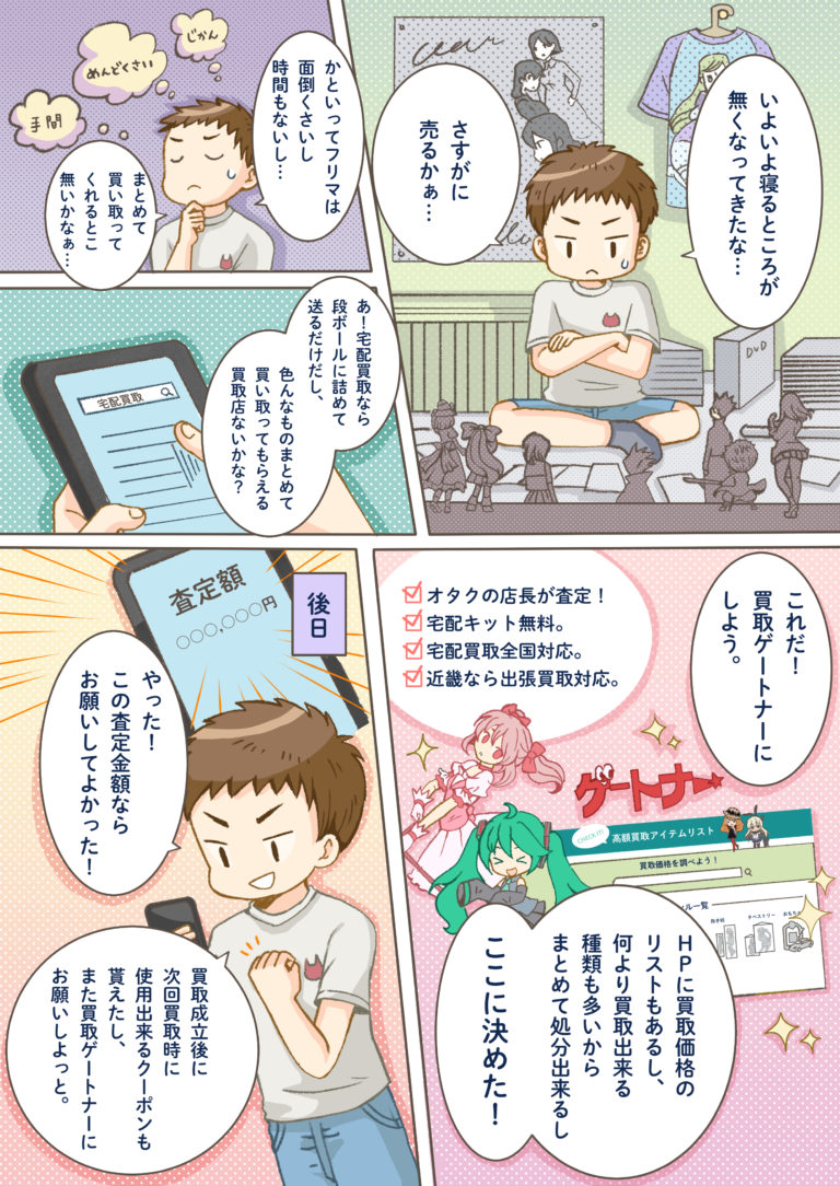 フィギュア・ホビー宅配買取のゲートナー　漫画広告