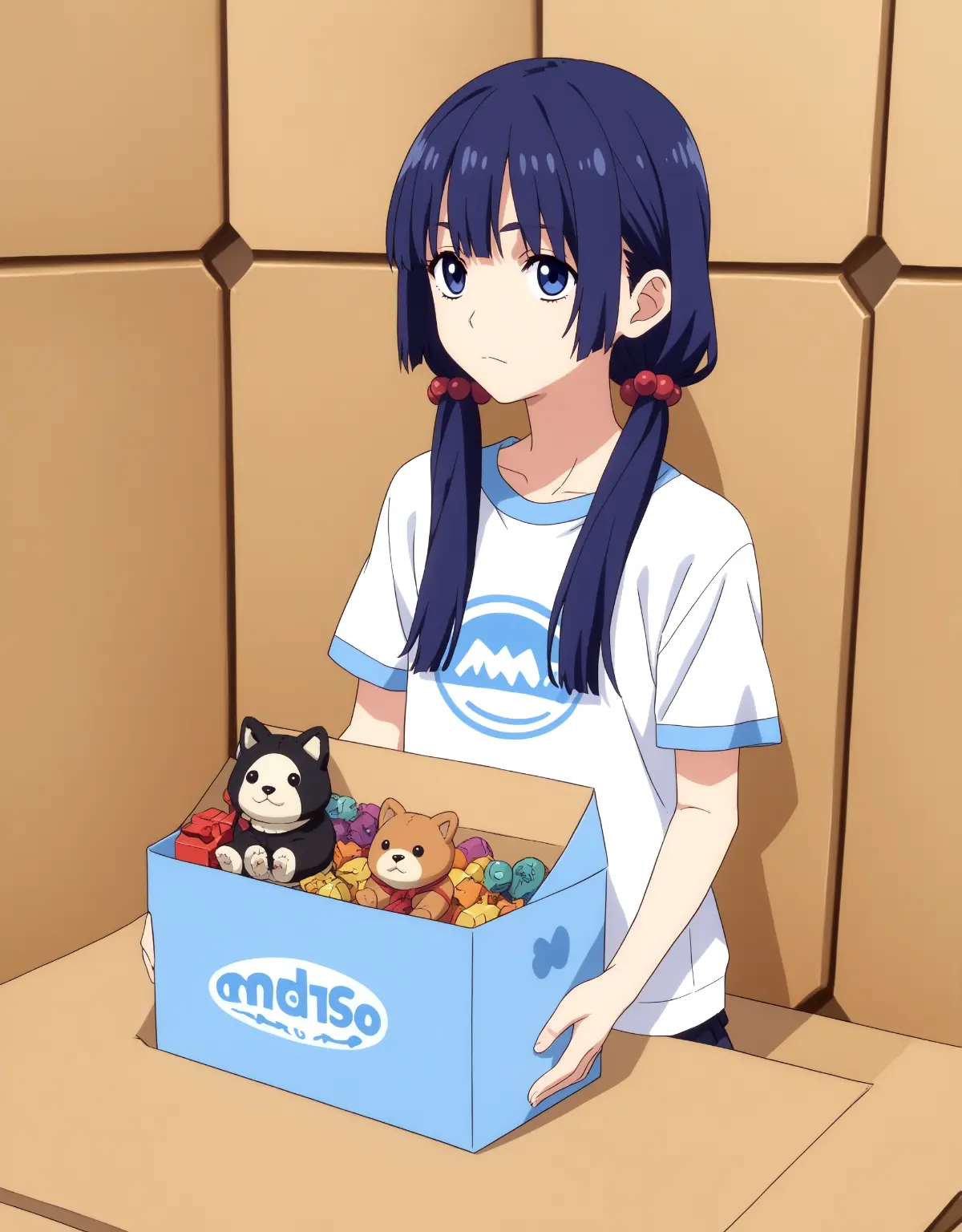 買取ショップに売りたい商品を持込みする女の子