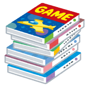 TVゲームソフトの積み置き