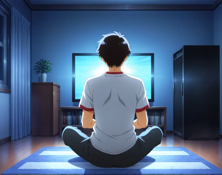 ビデオゲームをしている男の子