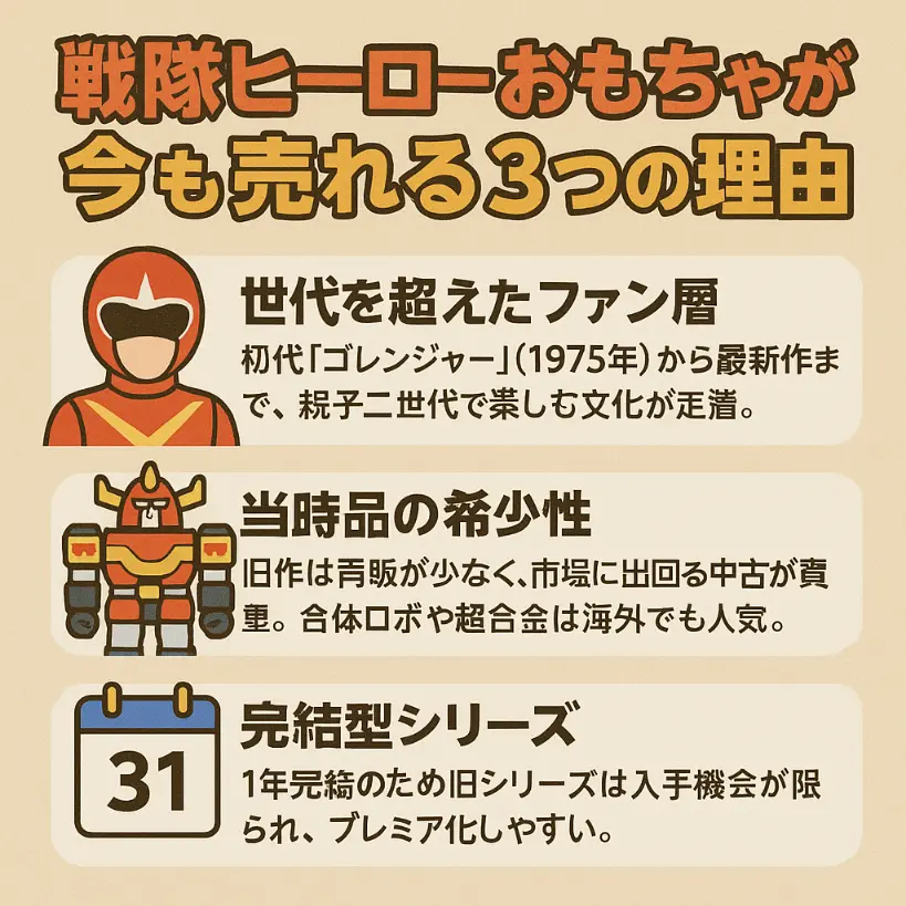 レトロ戦隊ヒーローのおもちゃが売れる理由